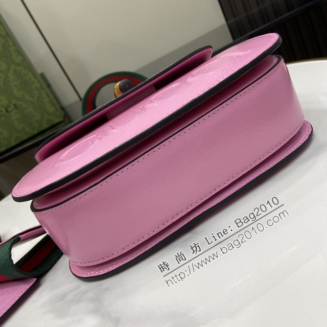 Gucci專櫃古馳最新款Bamboo 1947系列小號竹節手提包 jh2447型號：675797